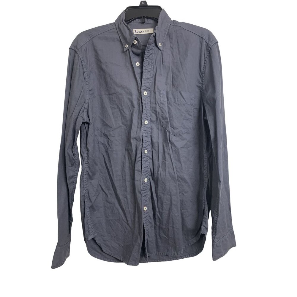 Boden M Gray Cotton Button-Down Shirt Casual Classic Long‎ Sleeve Shirt